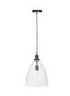 Hoxton Large Glass Bullet Pendant Light (Antique Bronze or Satin Nickel)